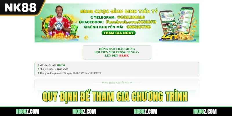 Quy định để tham gia chương trình
